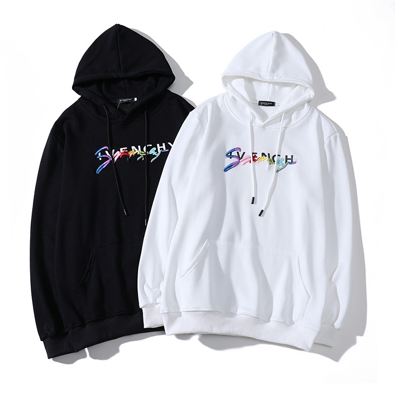 

Men's Women Hoodies High Quality Mens Hooded Sweatshirt Fashion Streetwear Long Sleeve Pullover Casual Hoodie Top GF01, Black