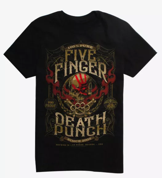 

Five Finger Death Punch 5FDP 100% PURE CREST T-Shirt NEW Authentic & Official, Mainly pictures