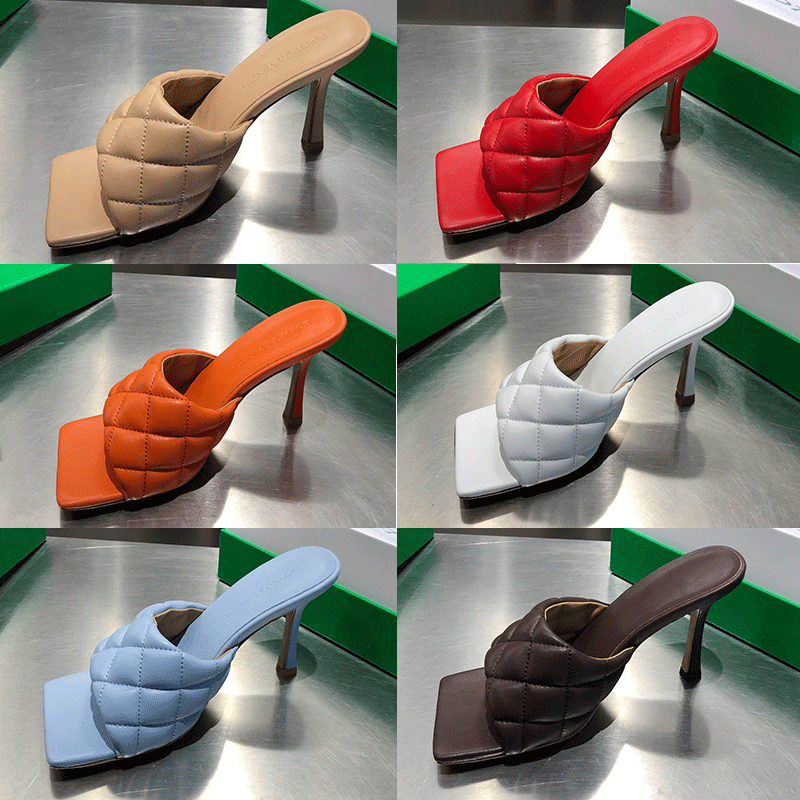 

2021 women leather classic high heels nappa sandals shoes top quality ladies red black summer beach designer flat slides platform slip Z7oi#