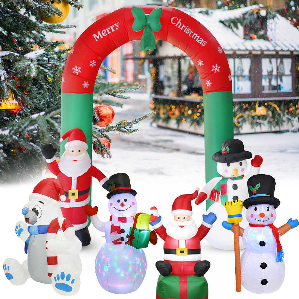 

Inflatable Giant Santa Claus Inflatable Toys Outdoors Christmas Props Decor Yard Arch Ornament Parties Accessories H1020