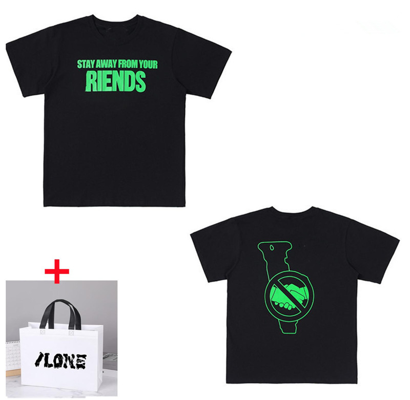 

7-7 High-quality men' T-shirts women' tops summer high-end V letter printing ins trend men and women the same style, 1 pcs buttons