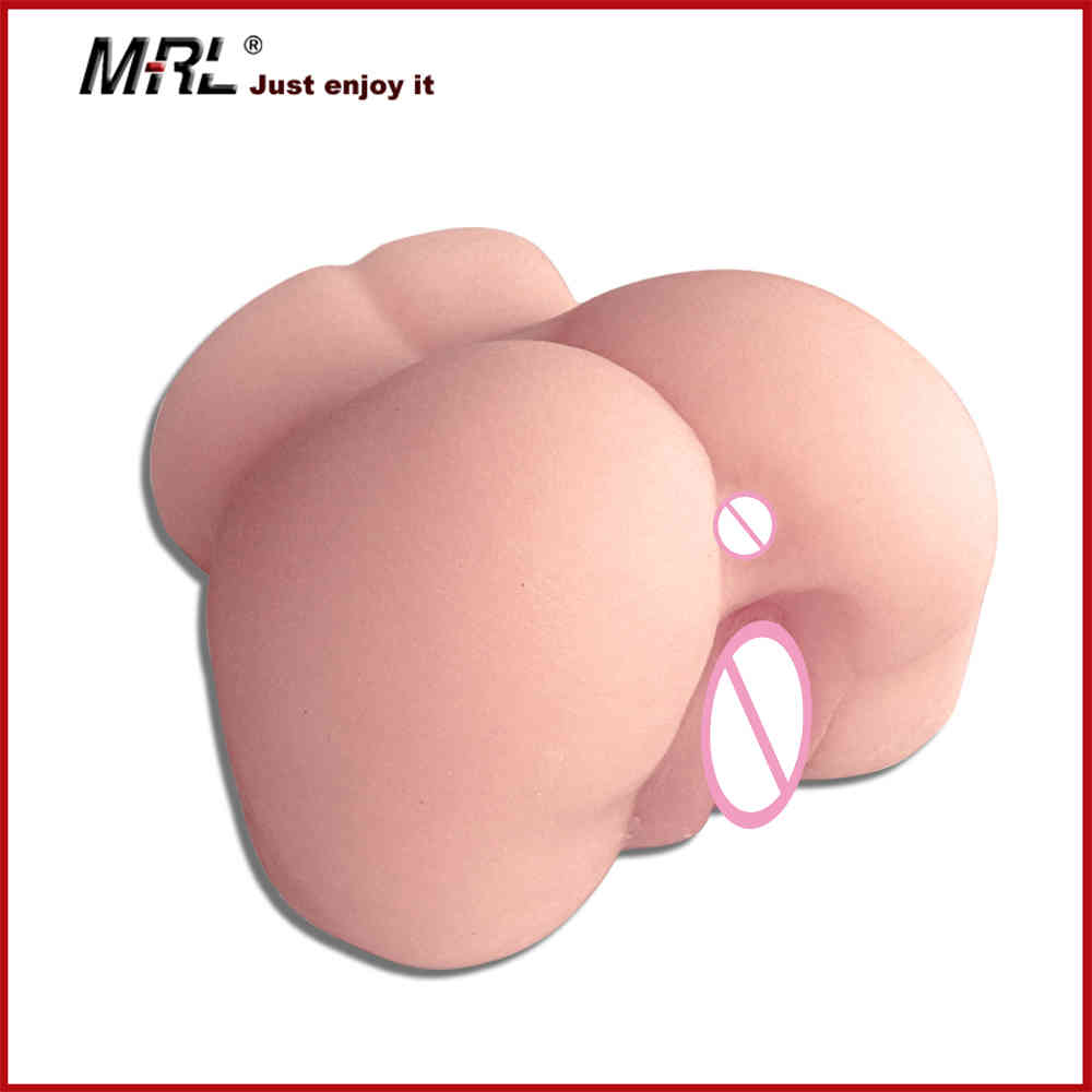 

Realistic Ass 3d Silicone Vagina Anal Artificial Pussy Double Channels Anus Adult Sex Toys for Men Male Masturbator Sex Shop Q0419