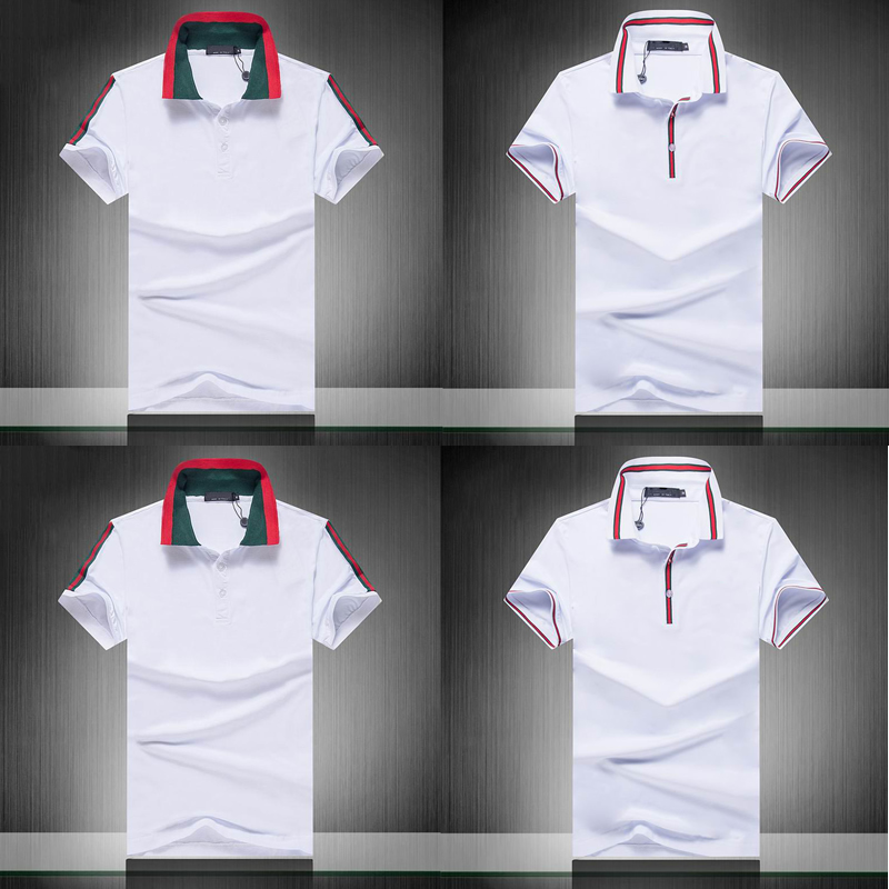 

21ss 100% cotton polo shirts Men Shirts Slim Fit Casual Business fashion clothe bee Embroidery Letter Hip Hop Style men clothe size: M-3XL, White;black