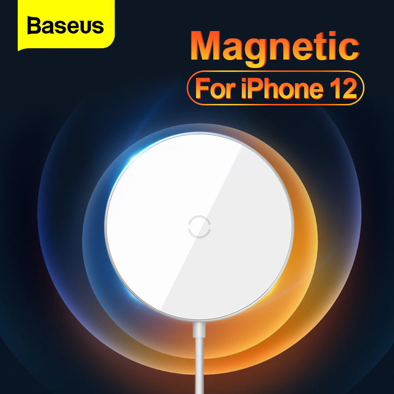 

Baseus Magnetic Wireless Charger For iPhone 12 13Pro Max Qi 15W PD Fast Wireless Charging Charger Induction Pad Magnetic Charger