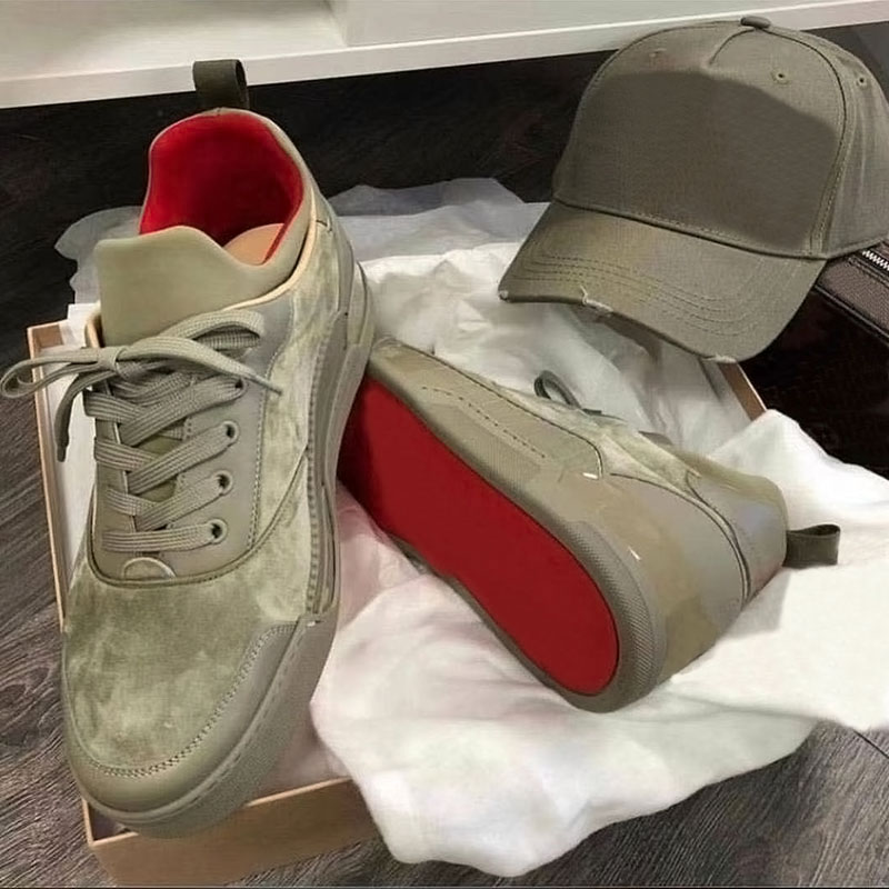 

Mens Red Bottoms Shoes Designers boots Low Flat Rivets Embroidery Man Business Banquet Dress Shoe Luxurys Patent Suede Stylist Spikes Genuine Leather Sneakers 4, 13