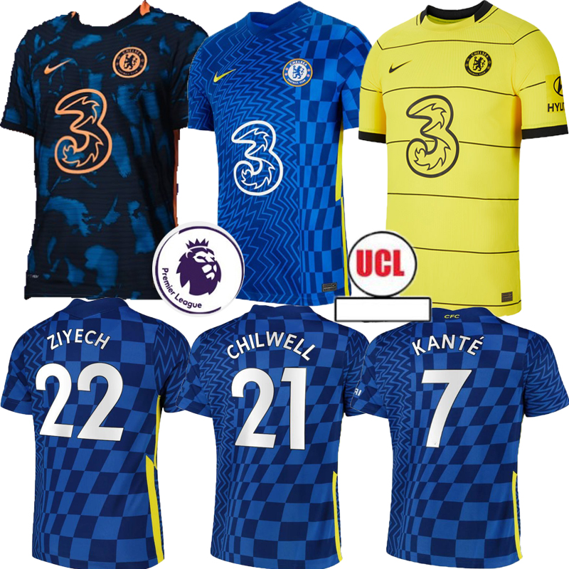 

Chelsea CFC Fourth Soccer Jersey 21 22 WERNER Havertz Chilwell ZIYECH 2021 2022 PULISIC KANTE MOUNT tops Player version LAMPARD KOVACIC Football Shirt Third black