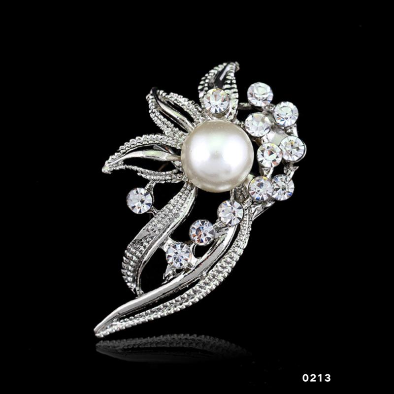 

Pins, Brooches 14 Types Fashion Bridal Bouquet Flower Pattern Brooch Pin Rhinestone Inlaid Crystal Women Wedding Fine Jewelry