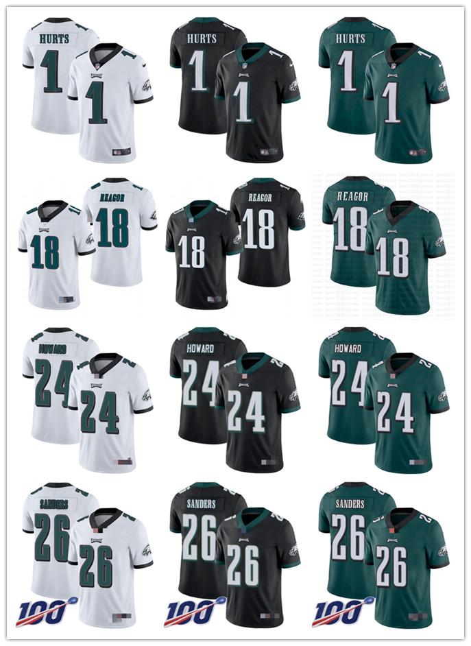 

Mens Womens Youth Philadelphia Eagles 11 Carson Wentz 26 Miles Sanders 24 Howard 1 Jalen Hurts 18 Jalen Reagor Football Jersey, Black;red