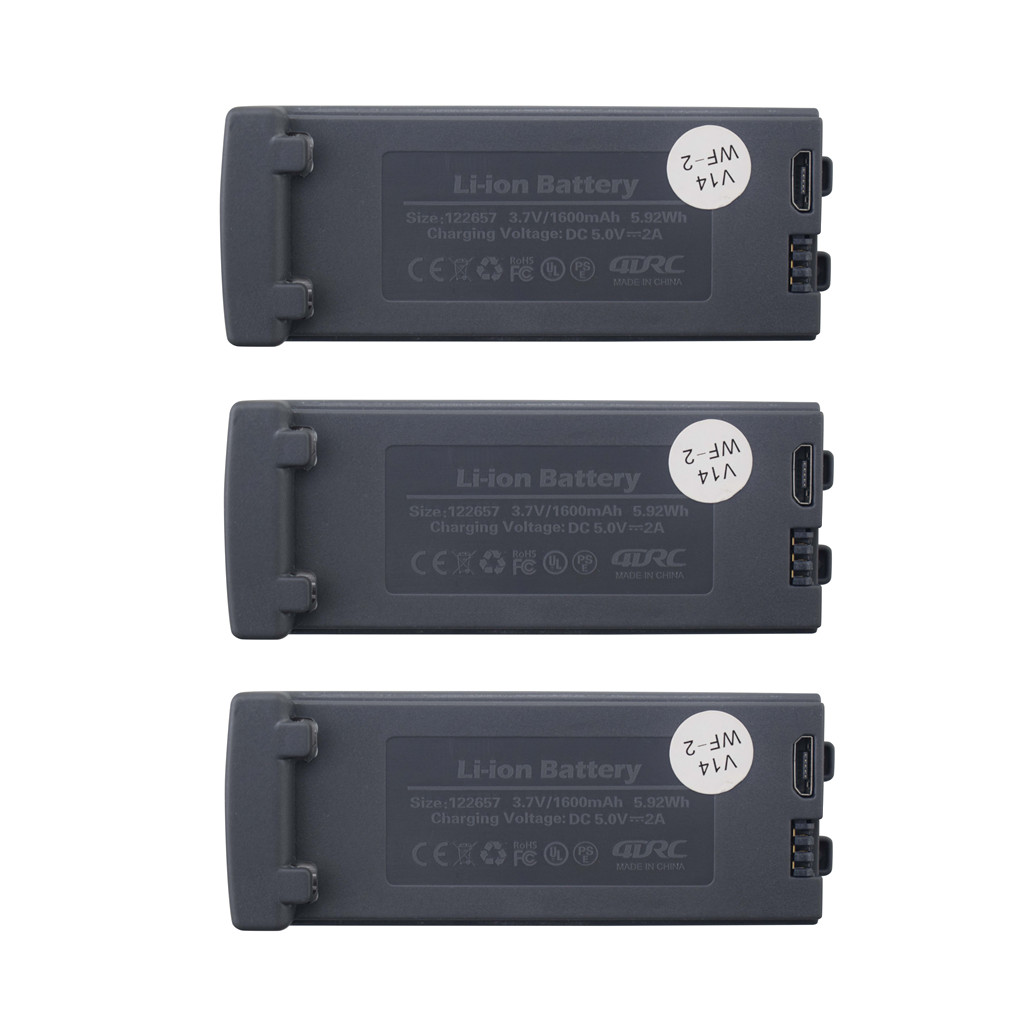 

3PCS 3.7V 1600mAh Lithium Battery For 4D-V14 4DV14 Aerial Photography Four Axis Aircraft Accessories RC UAV Li-Po Battery