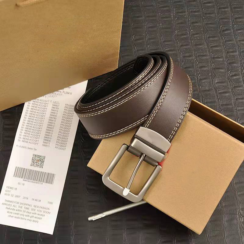 2022 Fashion gold buckle BB leather belt designer men and women high quality men's belt-image-816785619