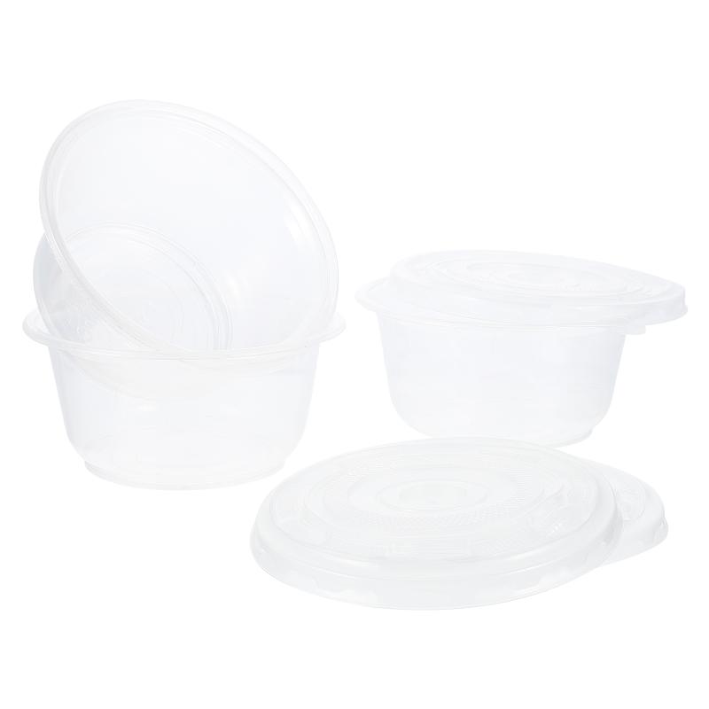 

Disposable Cups & Straws 50pcs Plastic Bowls Dessert Food Packaging Containers
