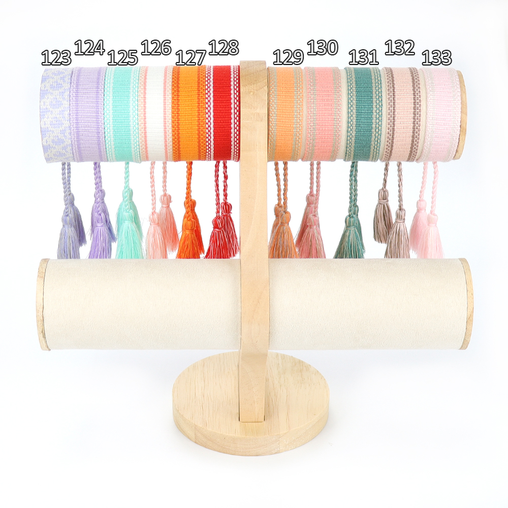 

2021 Men Women Handmade Cotton Signture Embroidery Designer Bracelet Woven Bangle Fabrics Jewelry with white box