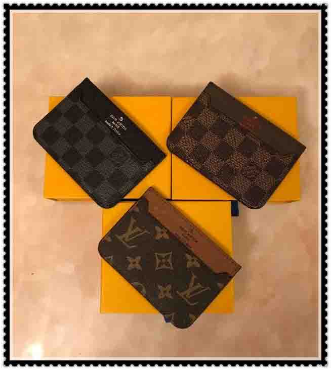 

LV Louis bag Vitton wallet mens womens ID Holder leather card black purses small Single zipper wallets Luxury purse, Red;black