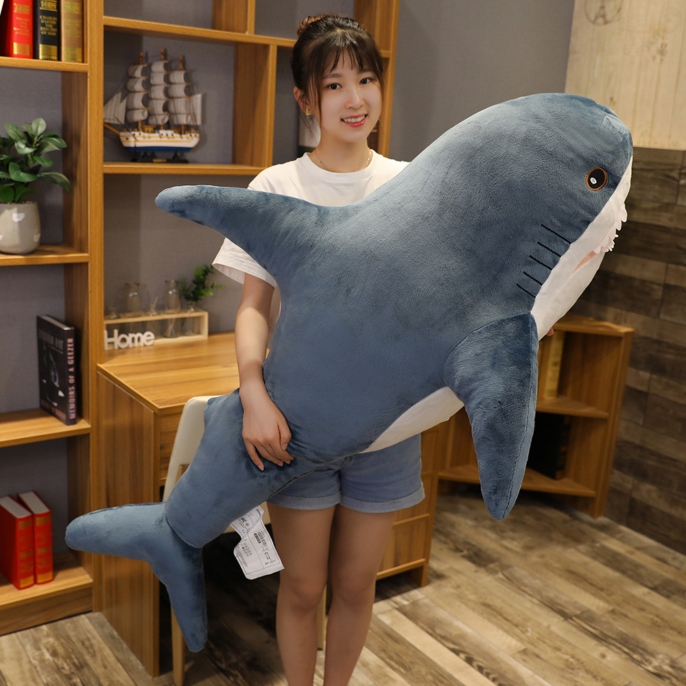 

140CM Big Soft Simulation Cute Shark Plush Toys Kawaii Stuffed Kids Children Boys Girls Lovely Animal Pillow for Birthday Gifts