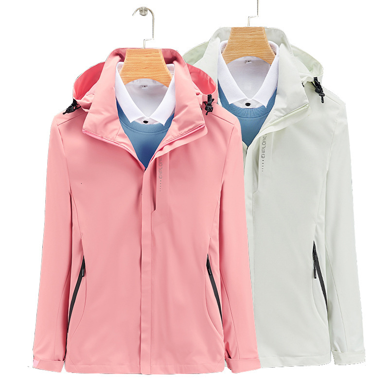 

India 2021 spring and summer stormsuit windproof waterproof couple coat, Female dahong