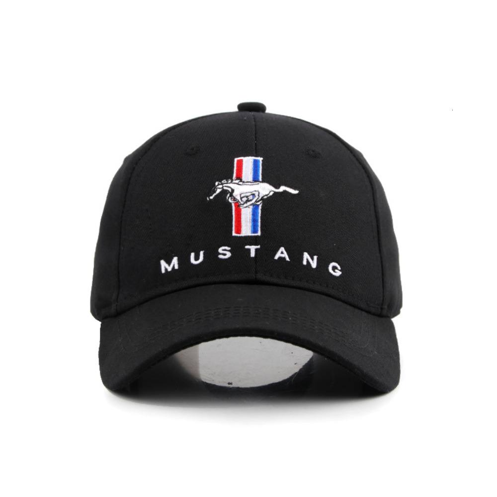 

Embroidered New Ford Mustang Baseball Cap Outdoor Sunscreen, Black;white