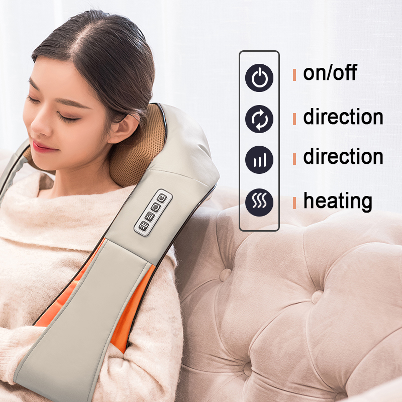 

Home/Car Massage Shawl U Shape Electrical Shiatsu Back Neck Shoulder Body Massager Infrared Heated Kneading Car/Home Massagem