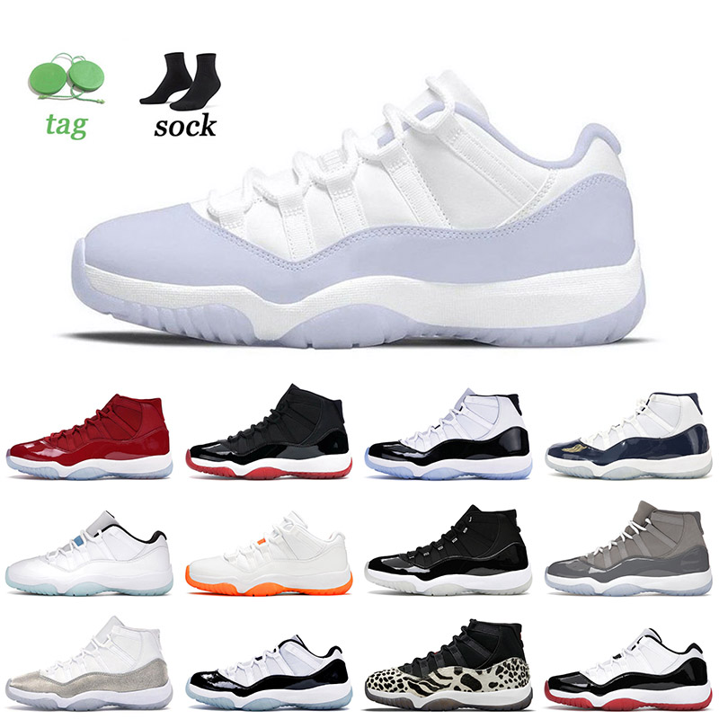 

Low 11 11s XI Pure Violet Basketball Jumpman Shoes Animal Instinct Bred High Cap And Gown Concord Metallic Silver Mens Women Sports Sneakers Trainers, D9 40-47