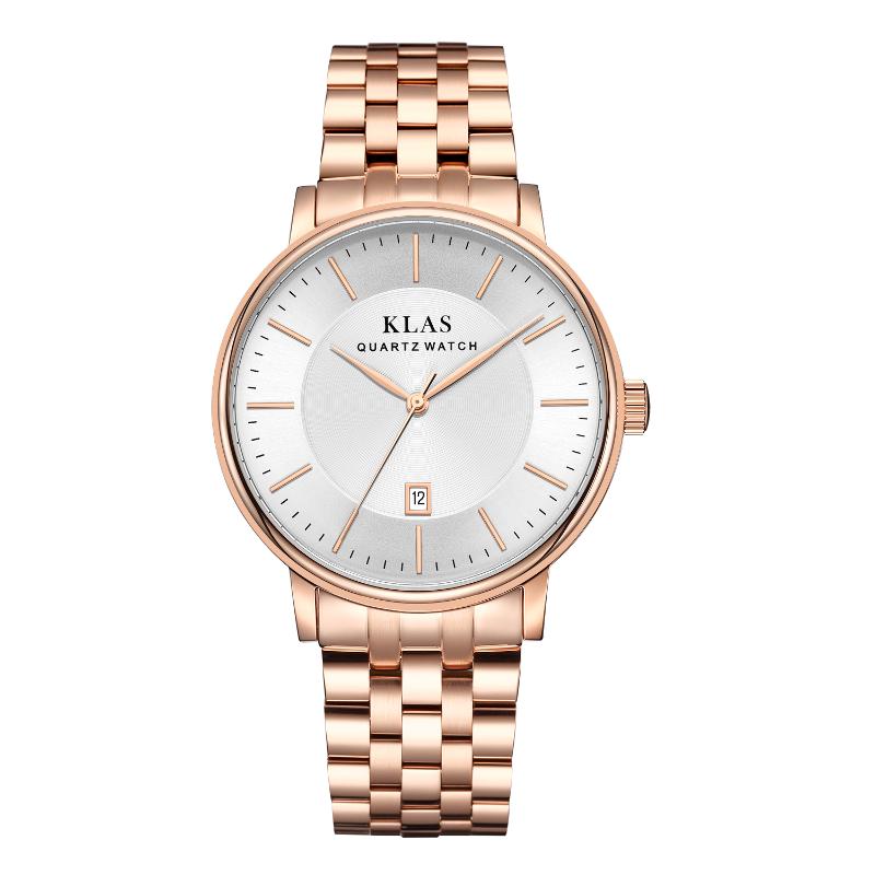 

Wristwatches Klas Top Grade Men's Quartz Watches For Birthday Present Elegant Packaging Box, Bronze