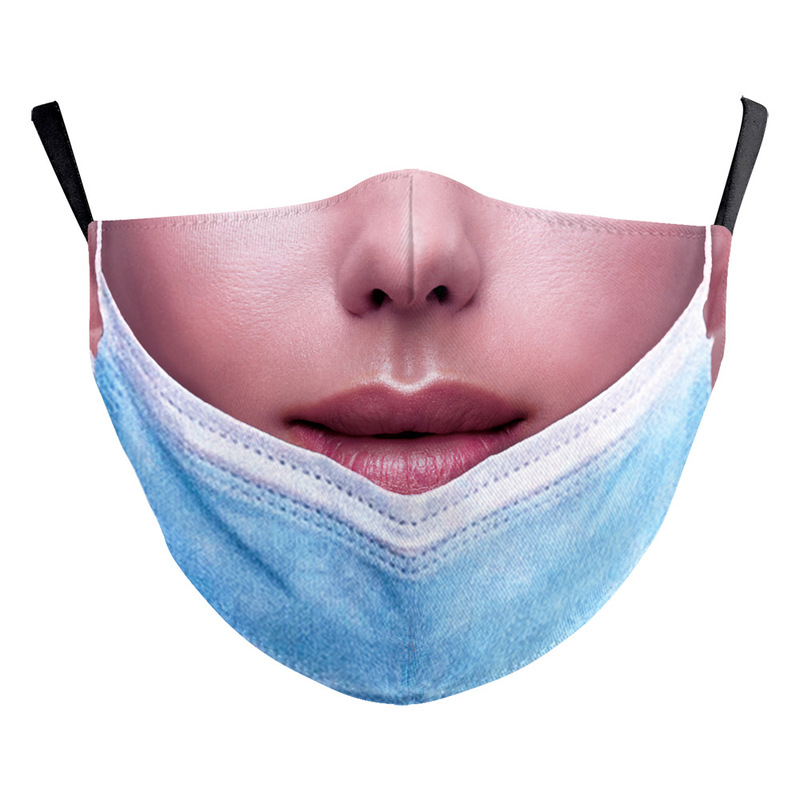 

Interesting design Pattern Printed Masks (No filter) Pack Of 5 Pieces High Quality Comfortable Hygiene Reusable Washable Effective Filtering Dust
