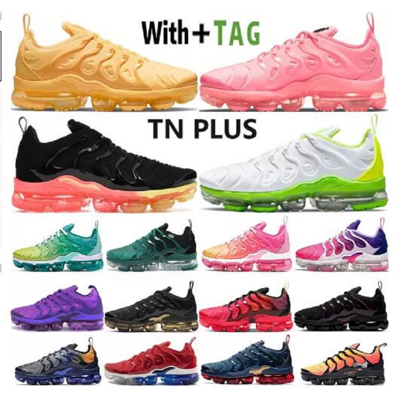 

2022 TOP Quality Cushion OG TN Plus Mens Running Shoes Bubblegum Fresh Yolk Knicks Atlanta Black Royal Worldwide Gradients Blue Women Sneakers Trainers Size 36-45, # 18
