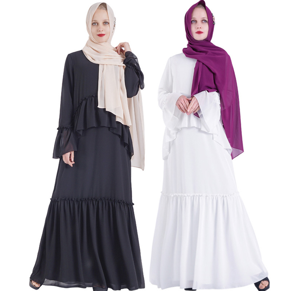 

Chiffon Abaya Dubai Arabic Hijab Muslim Dress Abayas For Women Grote Maten Dames Kleding Caftan Marocain Kaftan Islam Clothing
