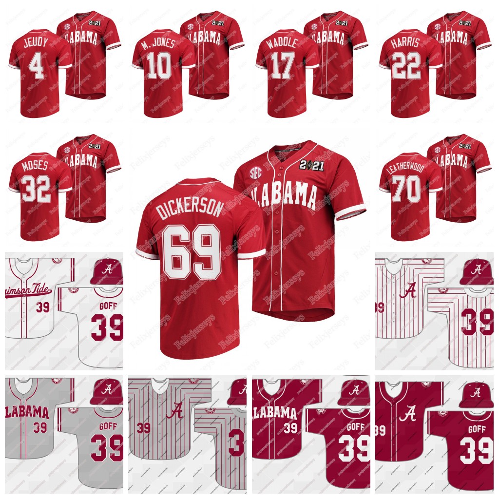 

2021 Alabama Crimson Tide NCAA College Baseball Jersey Najee Harris Jerry Jeudy Mac Jones Jaylen Waddle Alex Leatherwood Dylan Moses Landon Dickerson, As pic