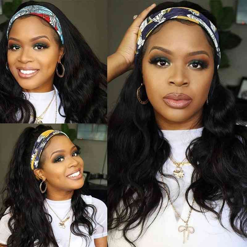 

Natural women's headband Wig wave curl wig Headband, Dfc11
