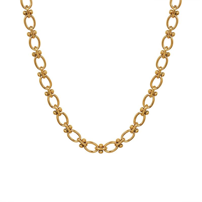 

Chokers Heavy Gold Color Stainless Steel Necklaces For Women Girls Luxury Jewelry 2021 Style Short Chain Goth Accessories