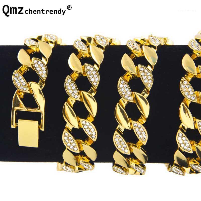 

High Quality Hip Hop Bling Iced Out CZ Gold Silver Plated Jewelry MIAMI Cuban Cuba Link Chain Necklaces Women Men Chains