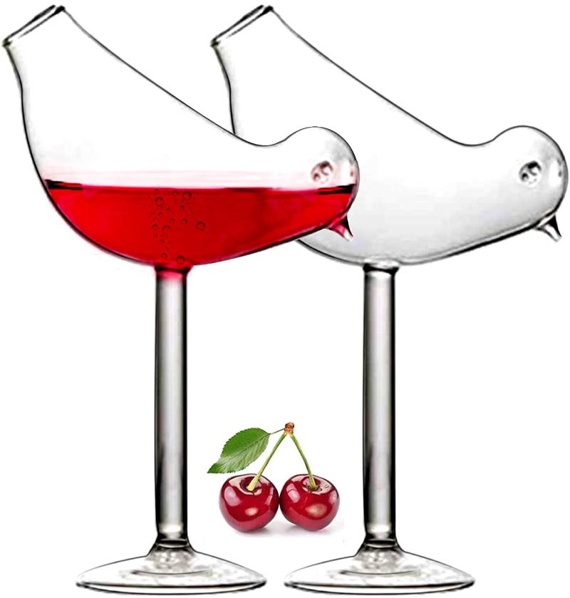 

Party Favor 4PCS Creative Bird Shape Cocktail Glasses Wine Glass Excellent For Bar Glassware Set Of 4