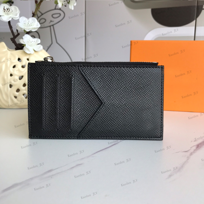 

Buy High Quality Card Bags Designer Men's and Women's Universal Card Holder Black Leather Mini Wallet Coin Wallet Pocket Internal Slot Pocket Small Bag, Black letters