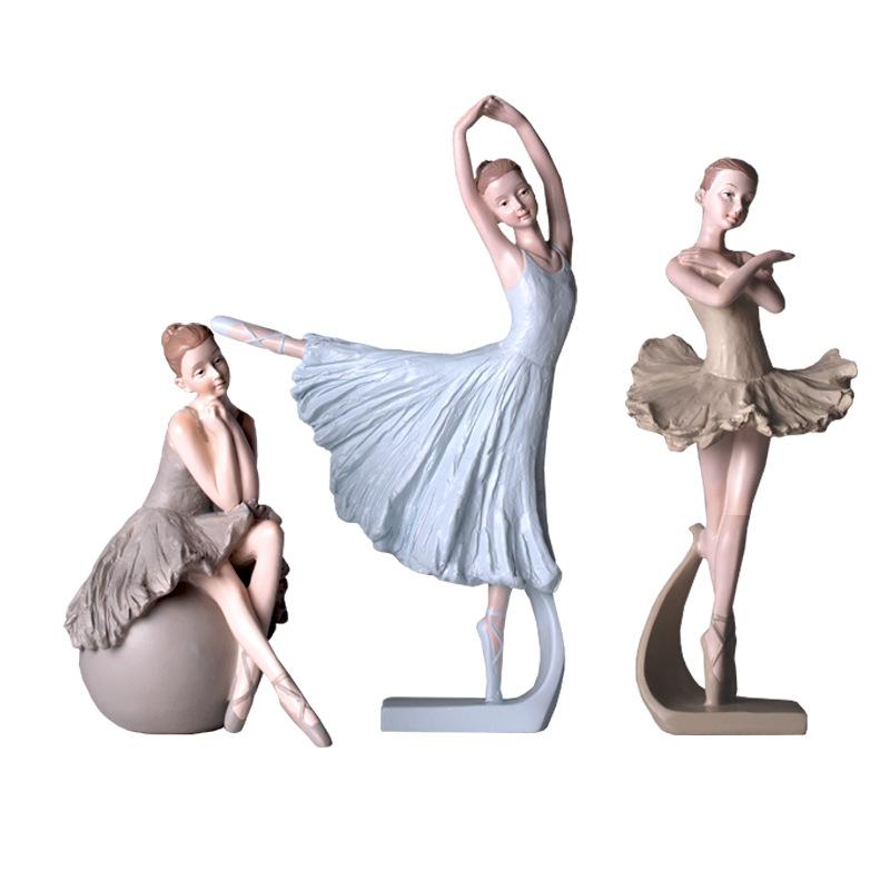

Decorative Objects & Figurines Nordic Cute Girl Ballet Small Decoration Creative Children's Room Desktop Ornaments Gift Home Decor