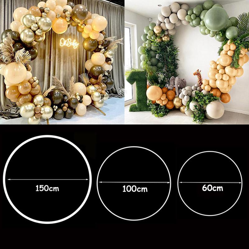

Party Decoration 60/100/150cm Balloon Arch Garland Kit Round Ring Circle DIY Artificial Flower Wreath Frame Birthday Wedding Backdrop