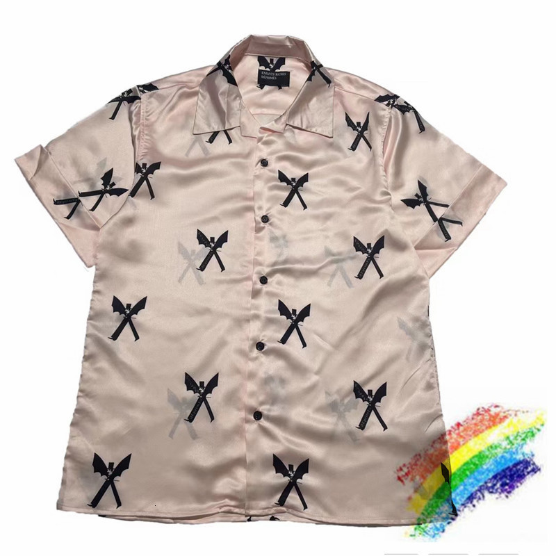 

Men's Casual Shirts 2021ss e r d male female shirt 1:1 high quality British streetwear melancoly rich second generation silk t.e.r.d shirts