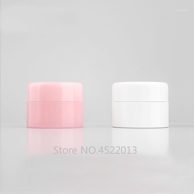 

Storage Bottles & Jars 10g 100pcs Empty Portable High Grade Cosmetic Facil Cream Jar, DIY White/Pink Refillable Pot, Makeup Container Packag