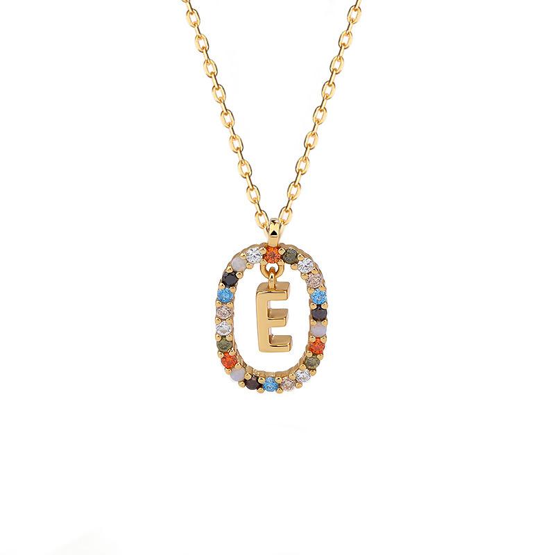 

Pendant Necklaces Women O- Chain Letter Ladies Metal Cute Romantic Female, Silver