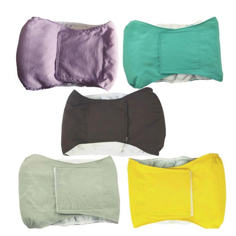 

Dog Apparel Purple Pet Diaper Absorbent Waterproof Cotton Physical Wrap For Puppy Pure Color Leak-proof Protective Pad