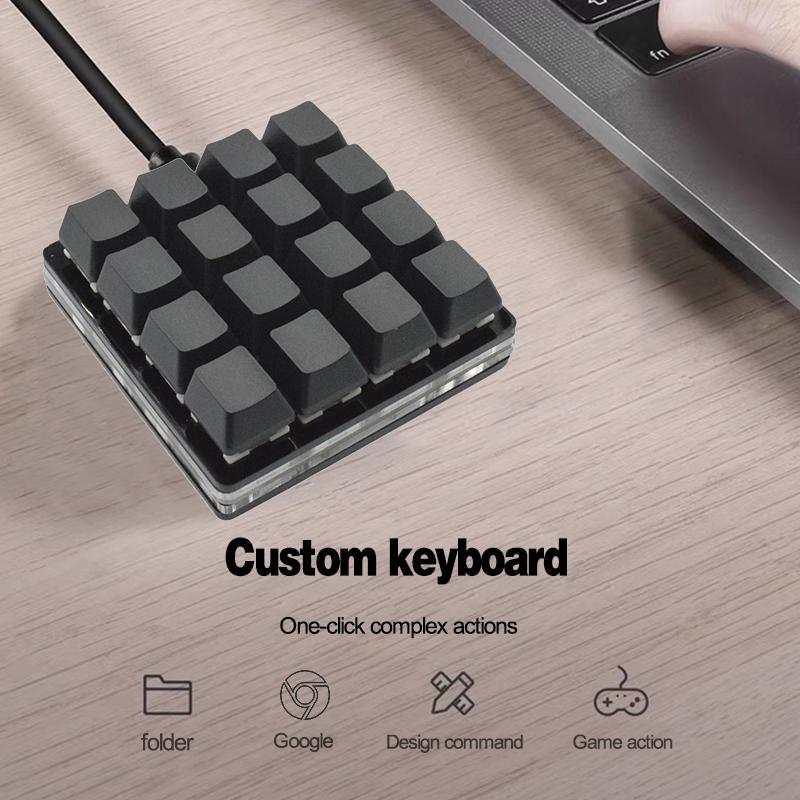 

Keyboards OSU Mini 16key Keyboard Poshop Drawing Support Red Switch Programming Macro Keypad Mechanical With Software