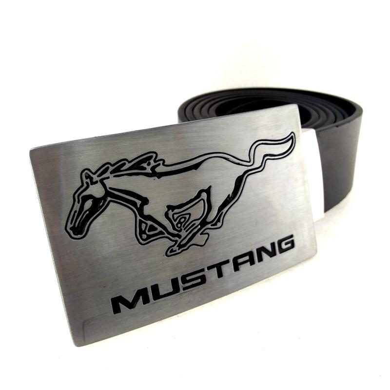 

Belts High Quality PU Leather Mens Silver Mustang Horse Square Metal Belt Buckle For Jeans Western Cowboy Cinto Masculino, Black