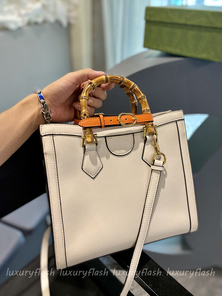 

Large Capacity 27cm Women Handbags Bamboo Bag Fashion Designers Luxurys Handle Tote Solid Color 2021 Latest Arrival All-match High Quality, With dust bag