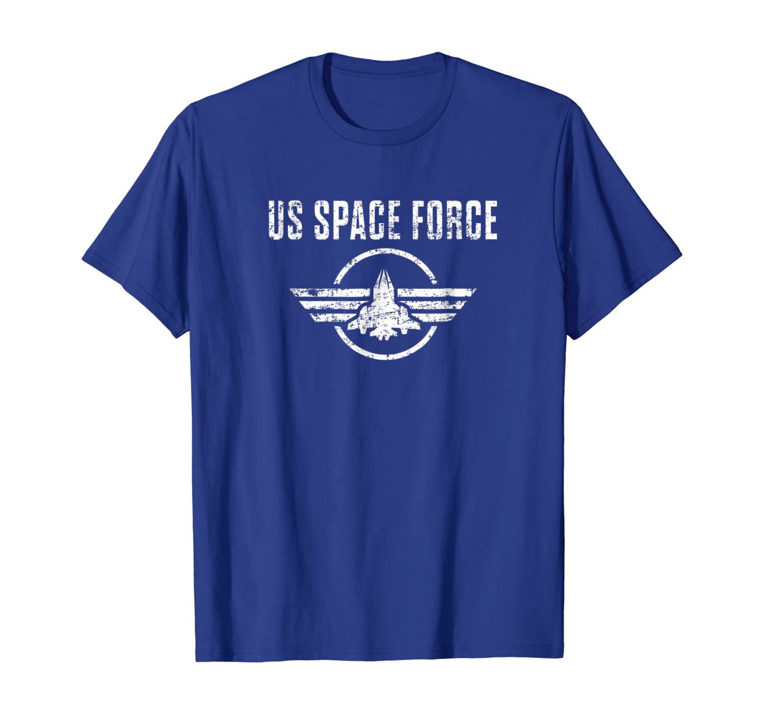 

Space Force Shirt USA Armed Forces Distressed T-Shirt, White;black