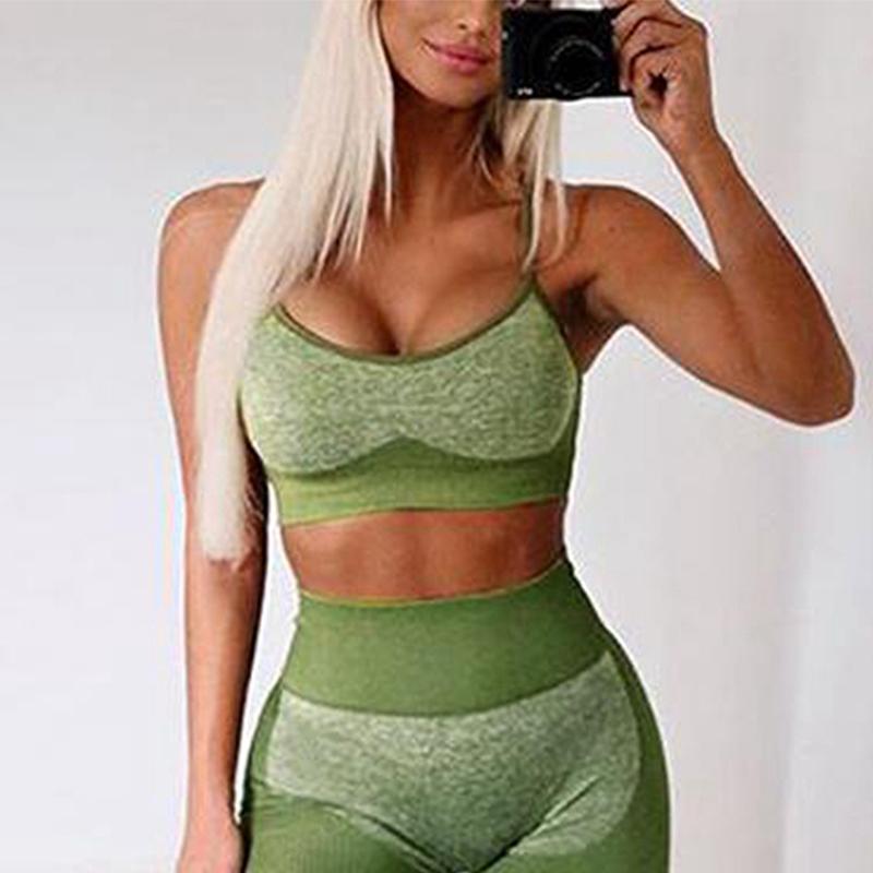 

Women's Tanks & Camis Seamless Fitness Bra Women Sport Crop Top Sexy High Waist Workout Clothing Quickly Dry Underwear Beautiful Back Gym Sp, White