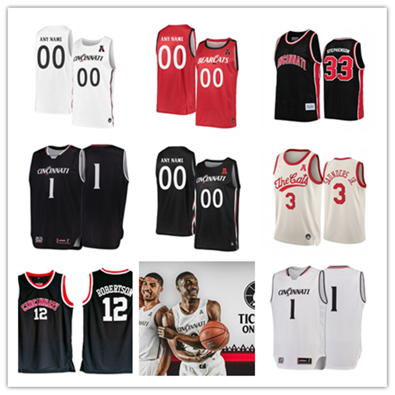 

Cincinnati Stitched College Basketball Jersey Lance Stephenson Gary Clark Jarron Cumberland Kenyon Martin Oscar Robertson Jack Twyman Trevon Scott Viktor Lakhin, Cincinnati retro black jersey