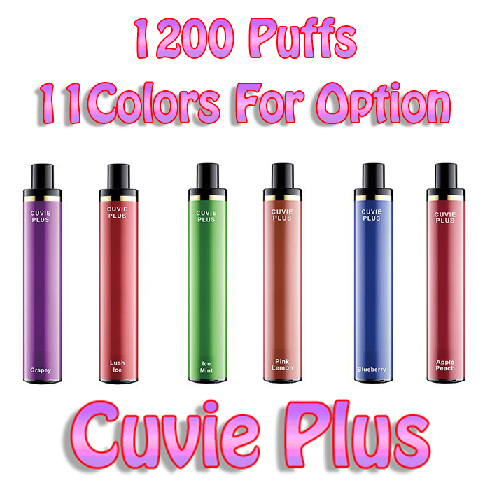 

Super Cuvie Plus Cigarettes 1200 Puffs Disposable Pods Device Vape Pen Starter Kits 950mAh Battery 5.0ml Prefilled Cartridge 100% Original