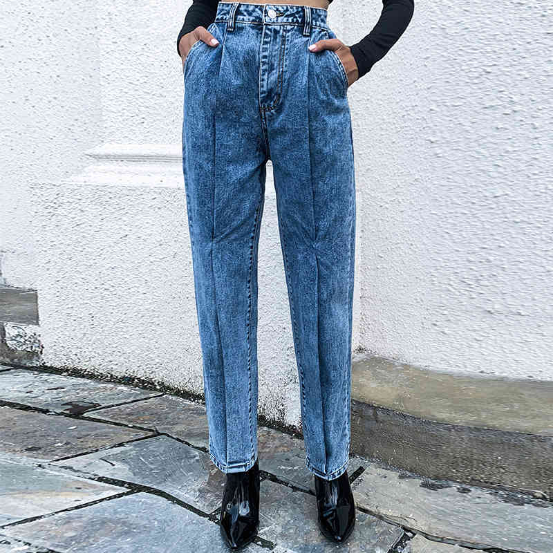 

women's jeans knickers tapered to trendy denim released 3jjv, Blue