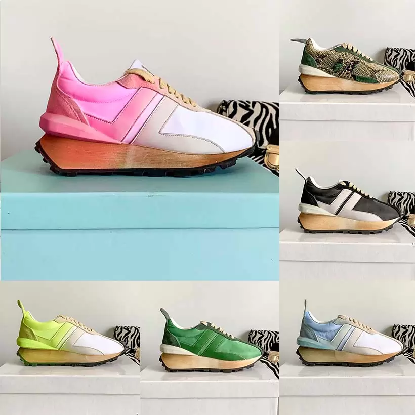 

Luxury Designer Shoes Canvas Shoe Fashion Running Sneakers exquisite and comfortable Leather fabric Increase constructed in five parts With Box, #1