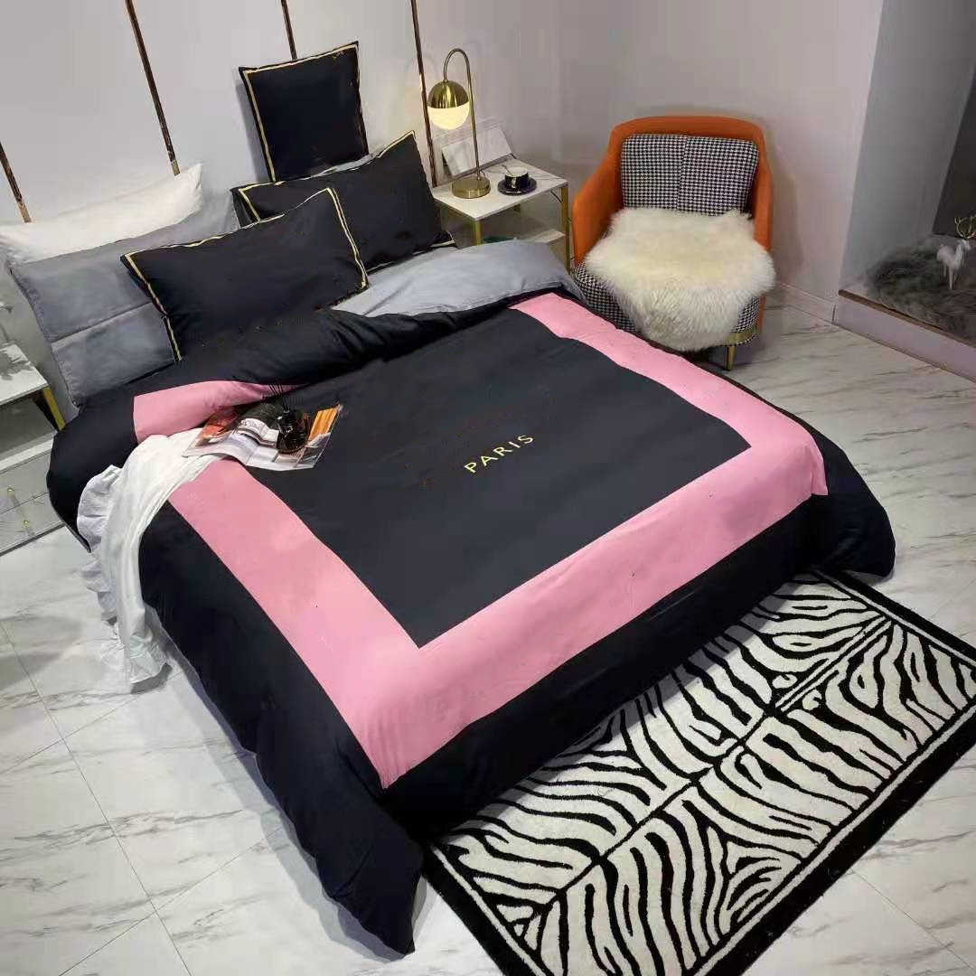 

Designer 4pcs Bedding Sets Cotton  Size European Quilted Cover Pillow Cases Bed Sheet Duvet Comforter Covers3339, Dustbag