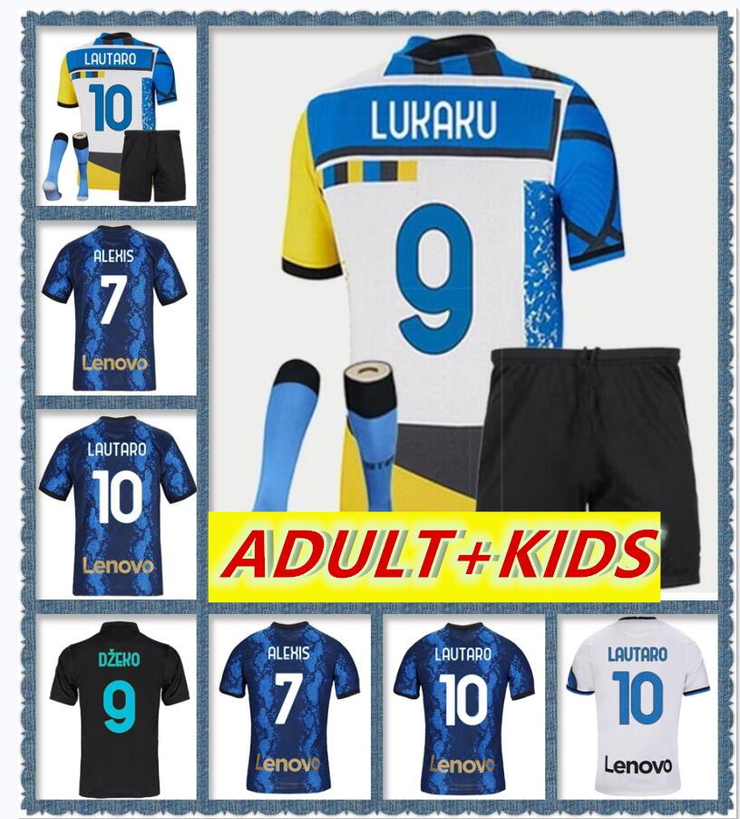 

2021 2022 INTER Dzeko BARELLA LAUTARO soccer jerseys VIDAL ERIKSEN ALEXIS HAKIMI 21 22 GODIN BROZOVIC J.CORREA CALHANOGLU football shirt uniforms men kids kit fourth
