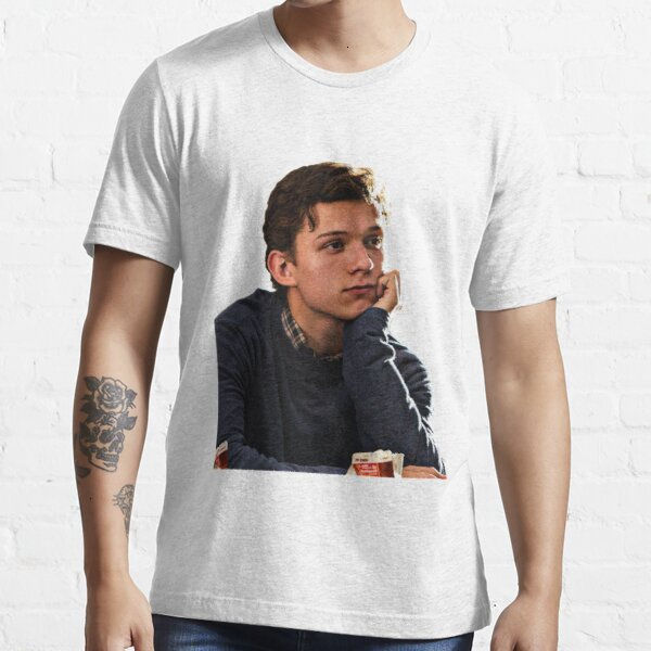 

tom holland Men's T-shirt Top Quality cotton print short sleeve men T shirt casual Theory mens Tshirt